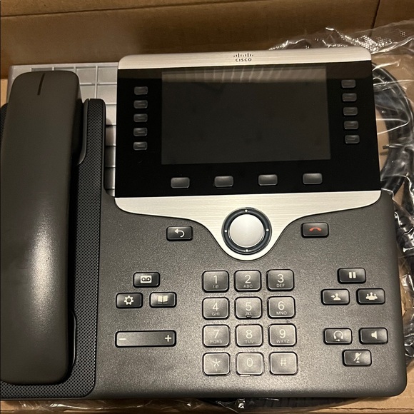 Cisco Black and Silver Office Phone - Picture 1 of 2